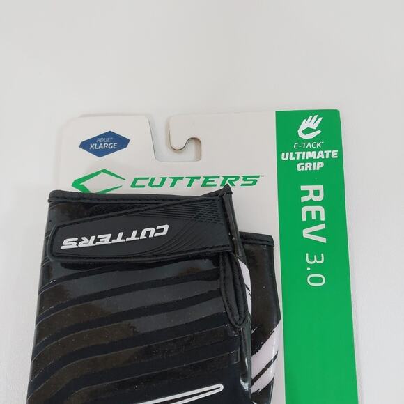 Cutters Rev 3.0 C-Tack Ultimate Grip Green Sport Football Gloves Adult XL - Picture 2 of 6